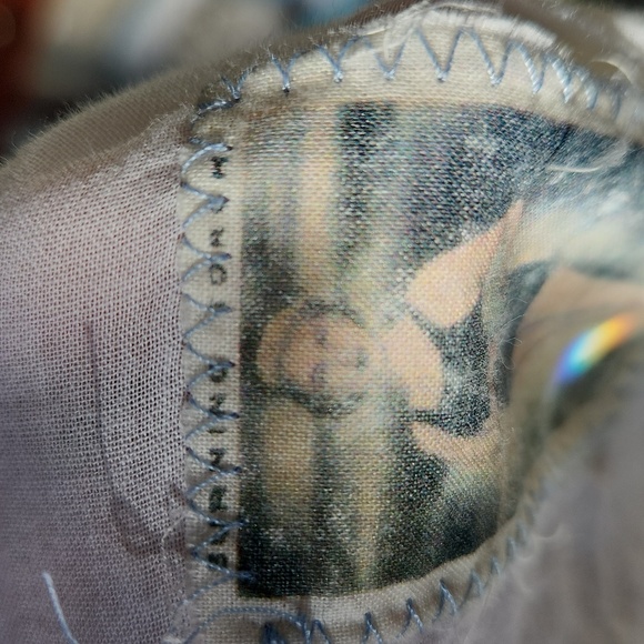 Burning Torch - Anthropologie White and Blue Embroidered Dress Sz L - Picture 9 of 10